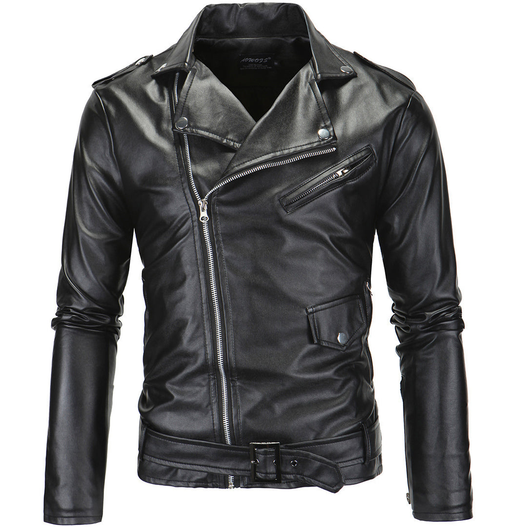 Stylish biker jacket for men in high-quality faux leather Lune London