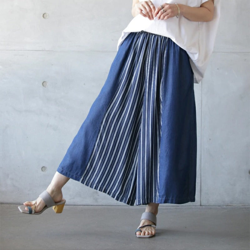 Lune London wide striped culottes for women