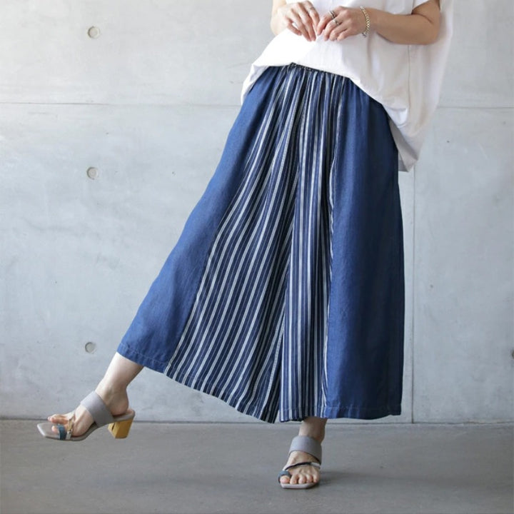 Lune London wide striped culottes for women