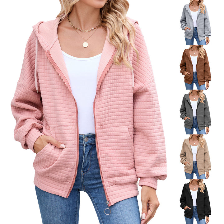 Hooded jacket for women with a structured design and practical pockets Lune London