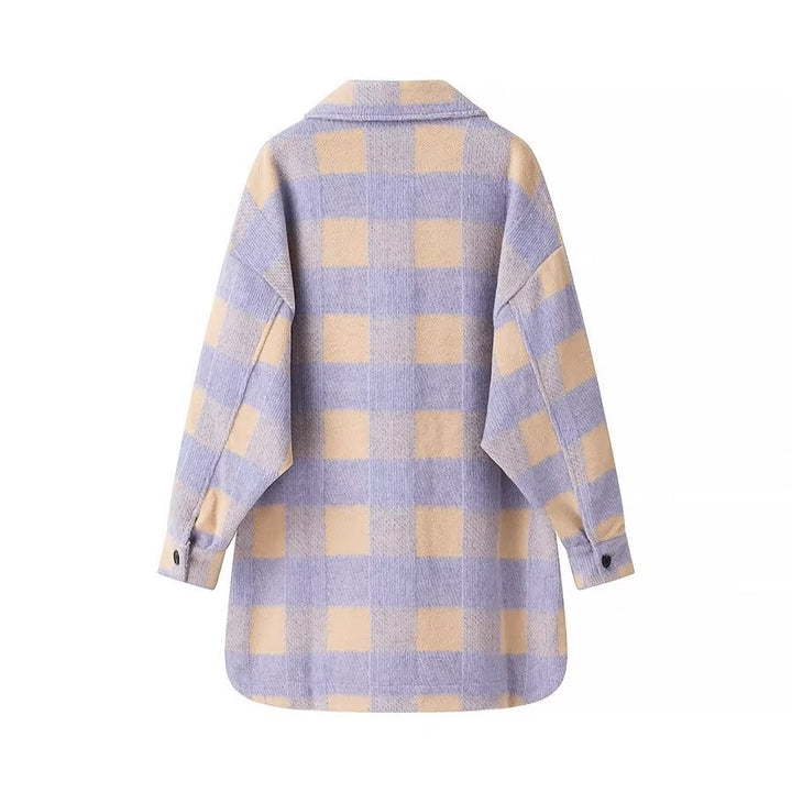 Veste à carreaux élégante pour femmes avec poches pratiques et doublure de haute qualité Chic & Stil