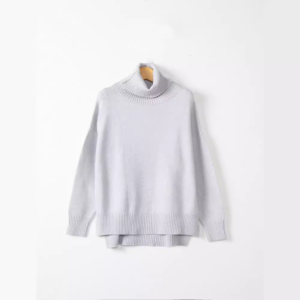 Casual sweater for women with a high collar and loose fit Lune London