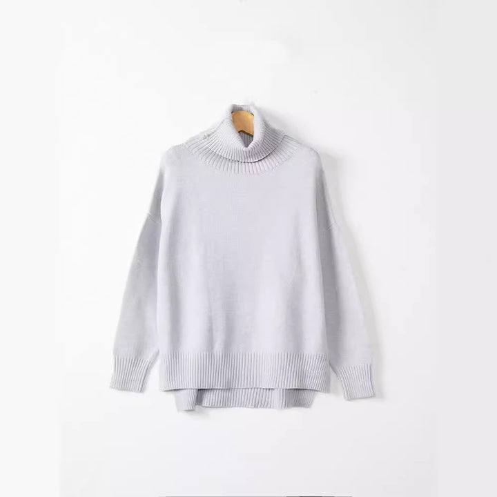 Casual sweater for women with a high collar and loose fit Lune London