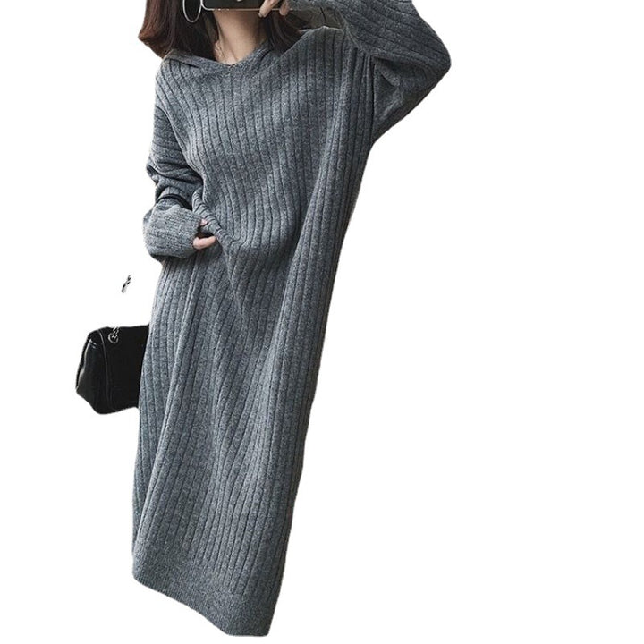 Knitted dress for women with an elegant ribbed design and an oversized fit Lune London