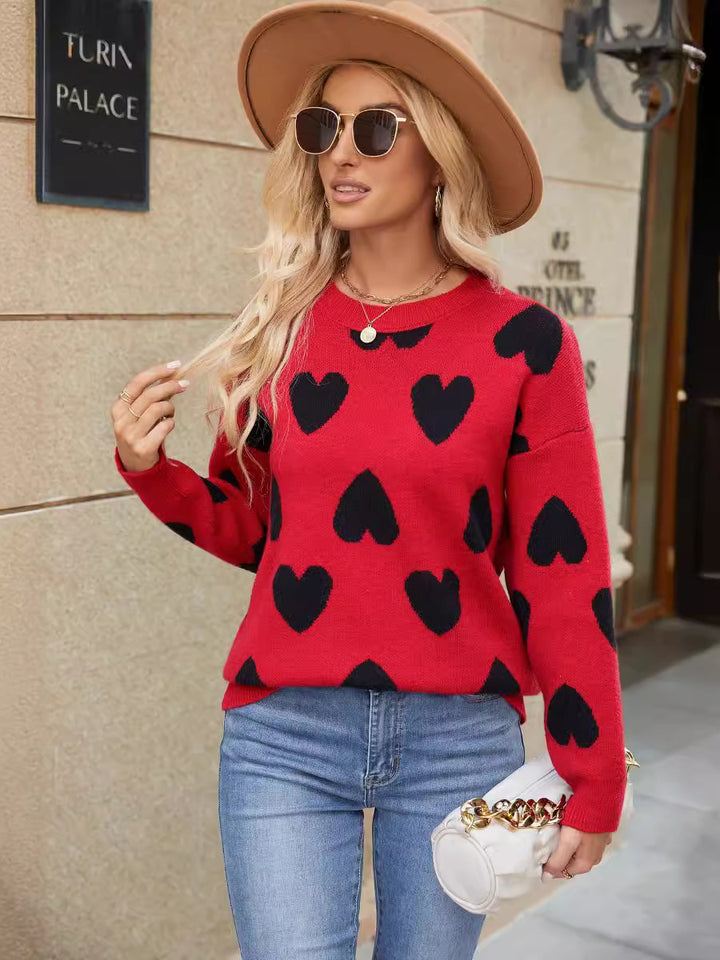 Sweater women with heart pattern Lune London