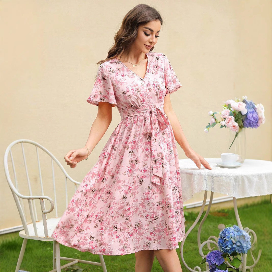 Women flowers wrap dress Lune London