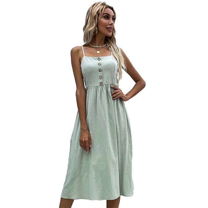 Chic and Stylish Button Midi Dress