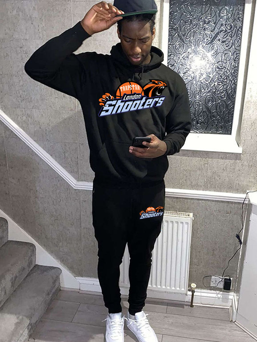 Hommes Ensemble de hoodie et pantalon de jogging sportif avec design de basketball stylé Lune London