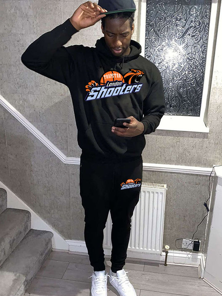 Hommes Ensemble de hoodie et pantalon de jogging sportif avec design de basketball stylé Lune London