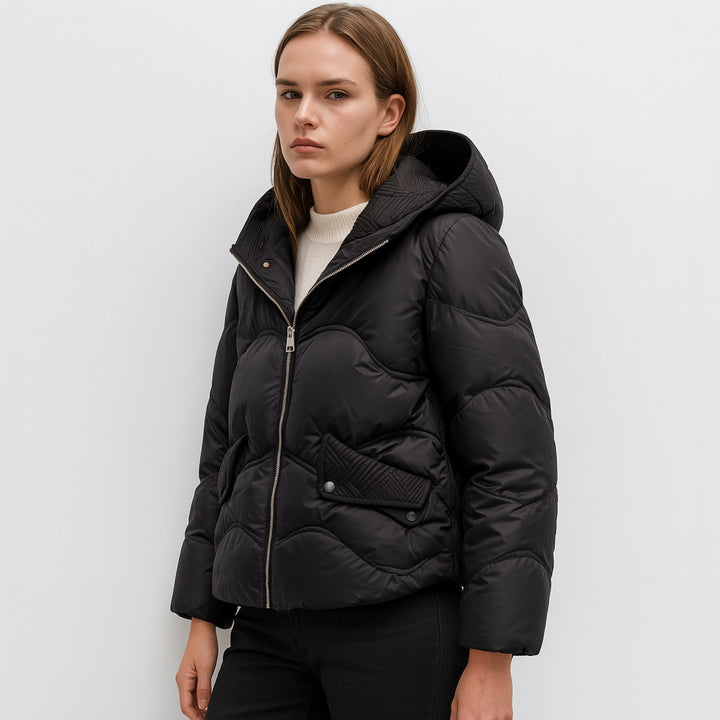 Women's down jacket with adjustable collar Lune London