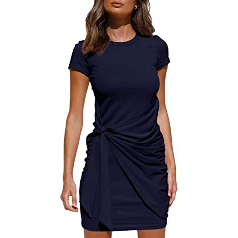 Lune London Women's Mini Ruffle Dress with Side Tie
