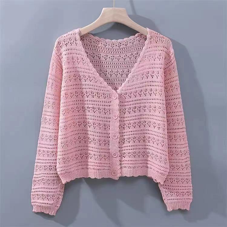 Ladies' vest with an airy crochet look and an adorable V neck Lune London