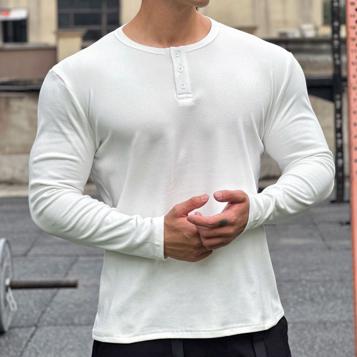 Men's stylish long sleeve shirt with modern button closure Lune London