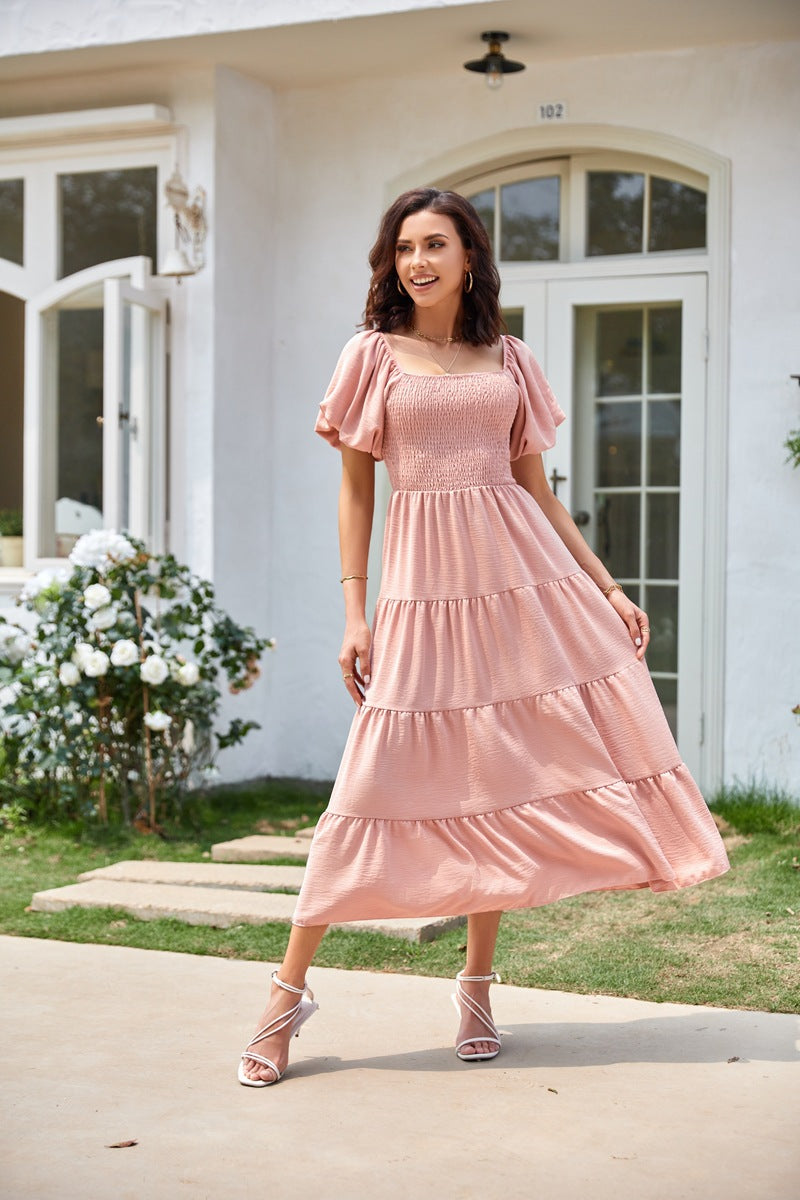 Maxi dress for women with slightly voluminous sleeves Lune London