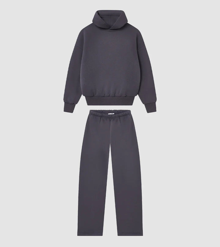 Hoodie and jogger pants set for women with high collar and elastic waistband Lune London