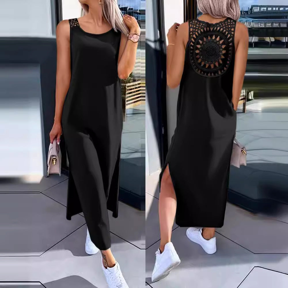 Lune London crochet back maxi dress for ladies