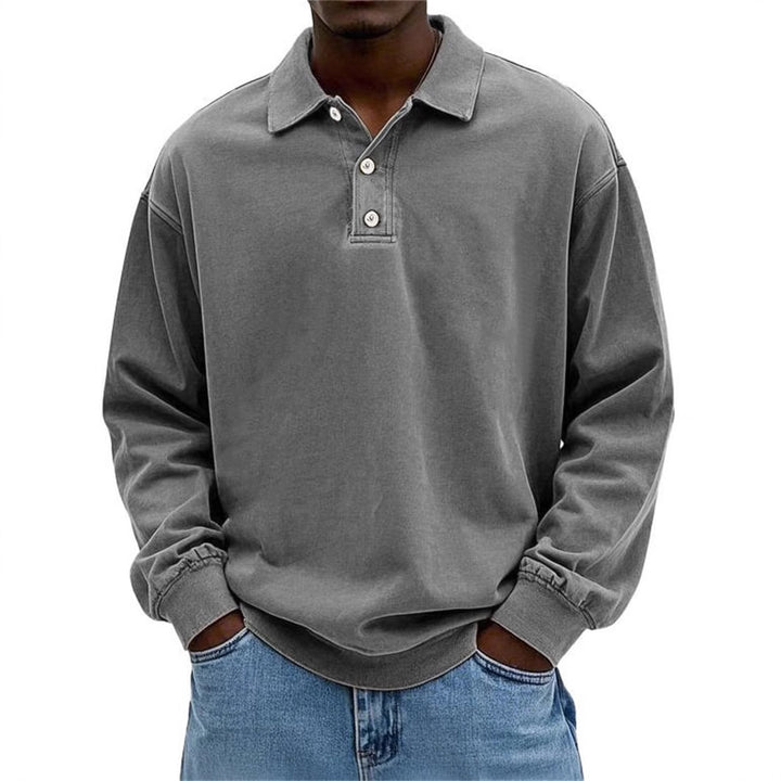 Men's polo t-shirt with button placket and relaxed fit Lune London
