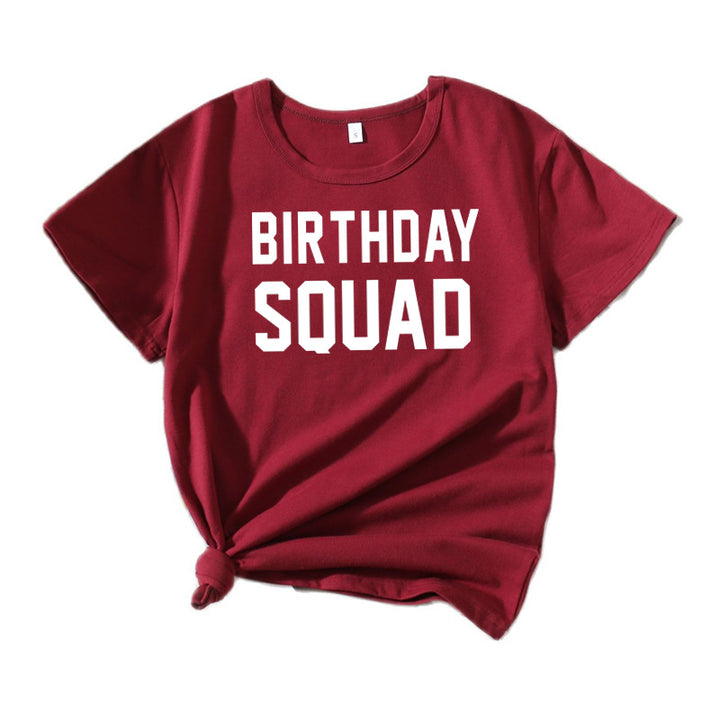 Ladies Graphic Birthday Squad T-Shirt Lune London
