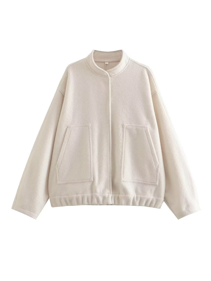 Transitional jacket for women with a modern fabric blend and practical pockets Lune London