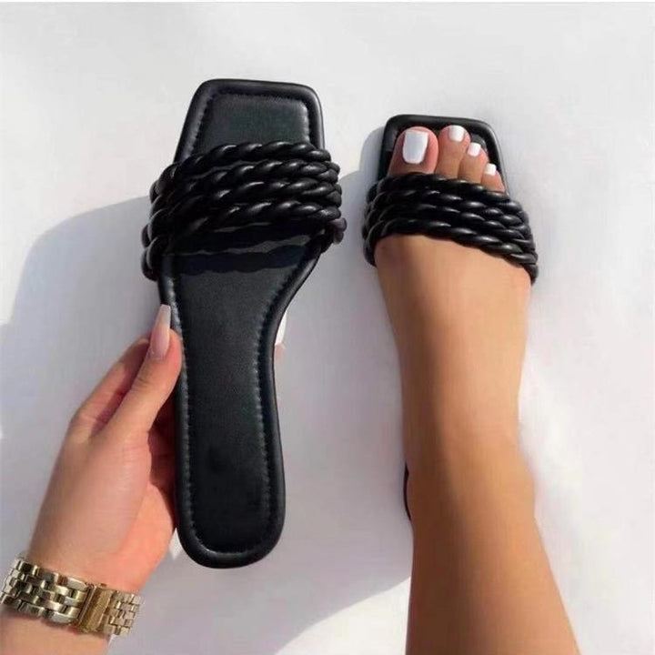 Chic Woven Slip-On Sandals for Women