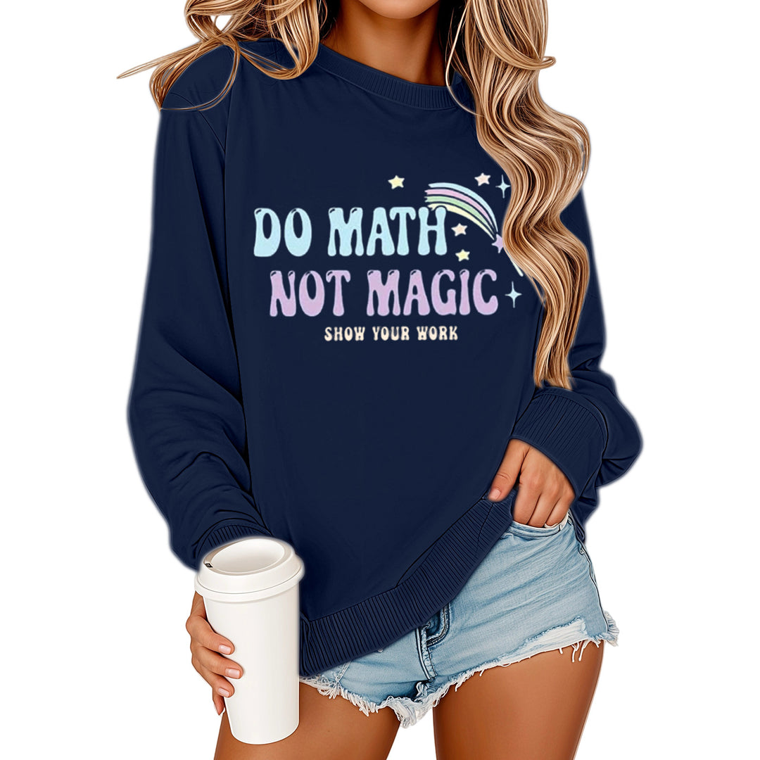 Sweatshirt femme avec impression mathématique motivante et coupe décontractée Chic & Stil