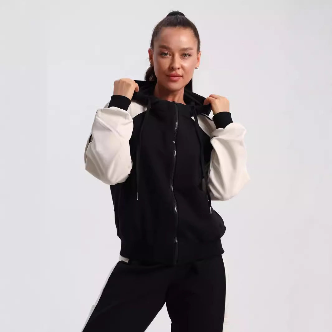 Lune London women's sporty loungewear set with hood and zip
