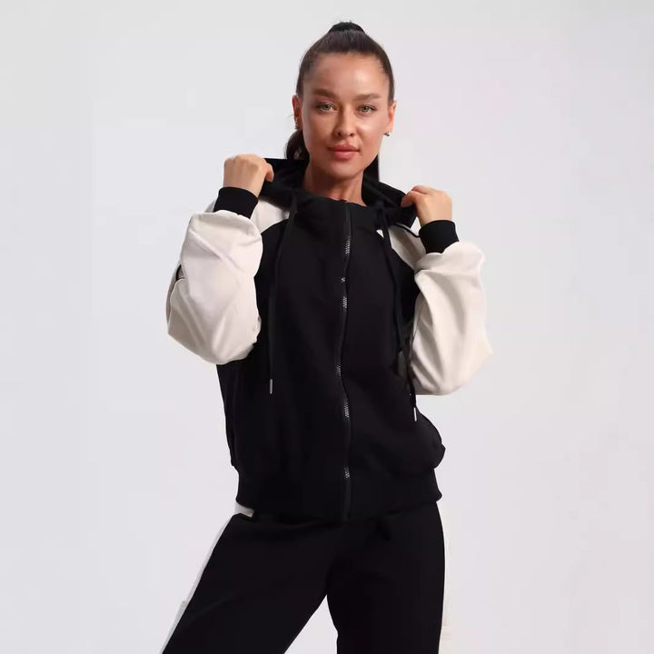 Lune London women's sporty loungewear set with hood and zip
