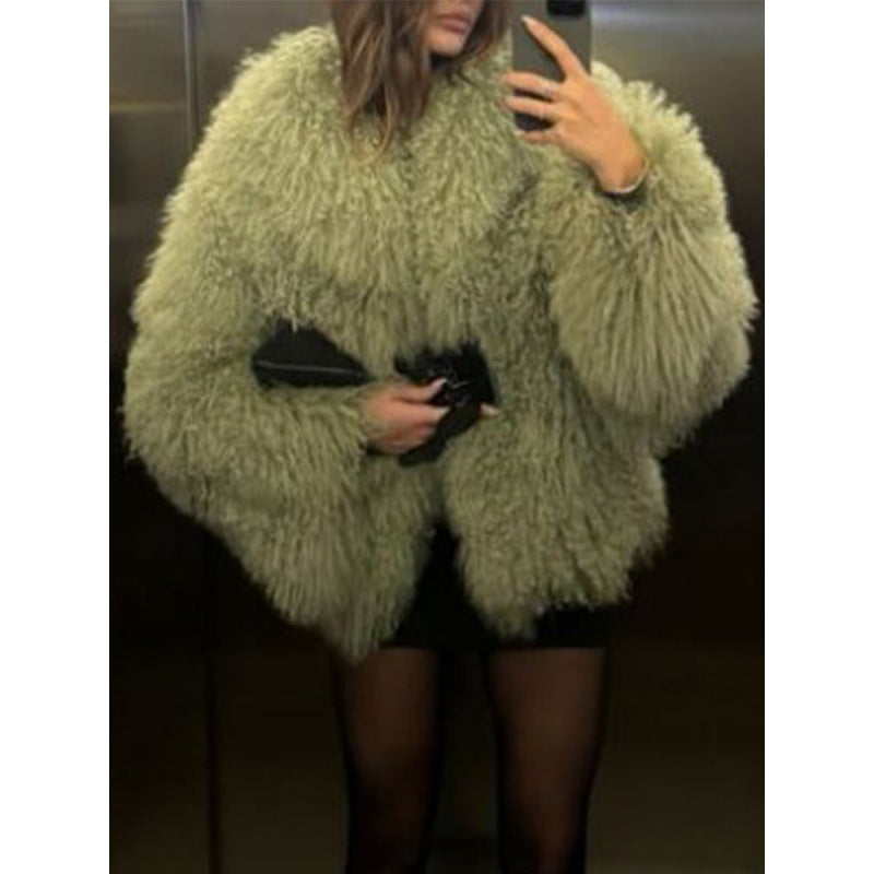 Oversized teddy coat for women with voluminous sleeves Lune London