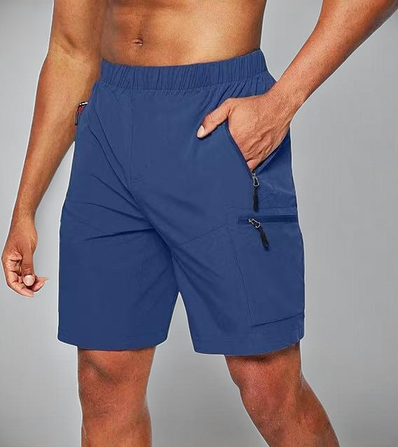 Shorts de loisirs confortables pour hommes avec taille élastique et poches zippées pratiques Lune London