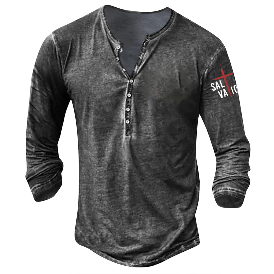 Casual long sleeve shirt for men with button placket Lune London