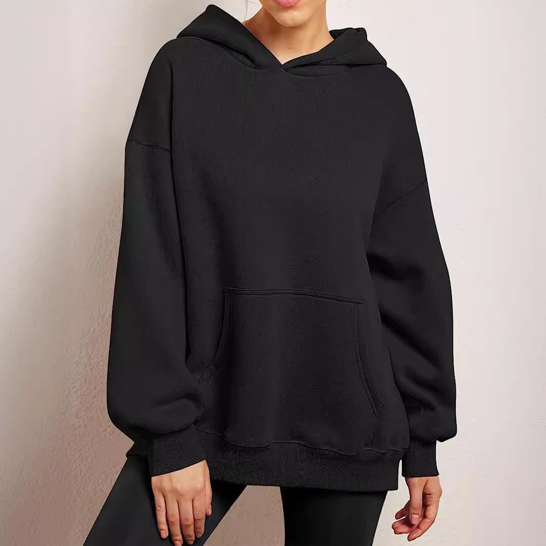 Women oversized casual hoodie with deep collar Lune London