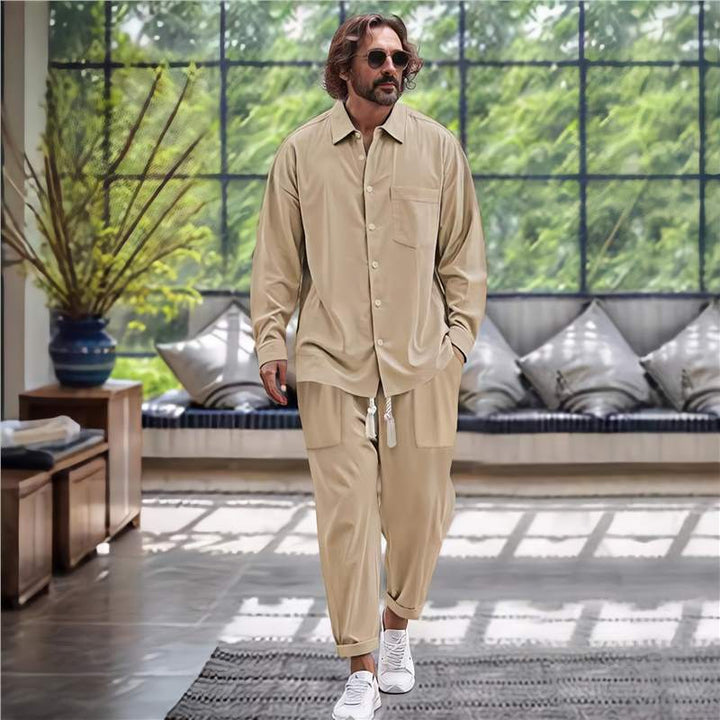 Casual set for men with high-quality satin surface Lune London