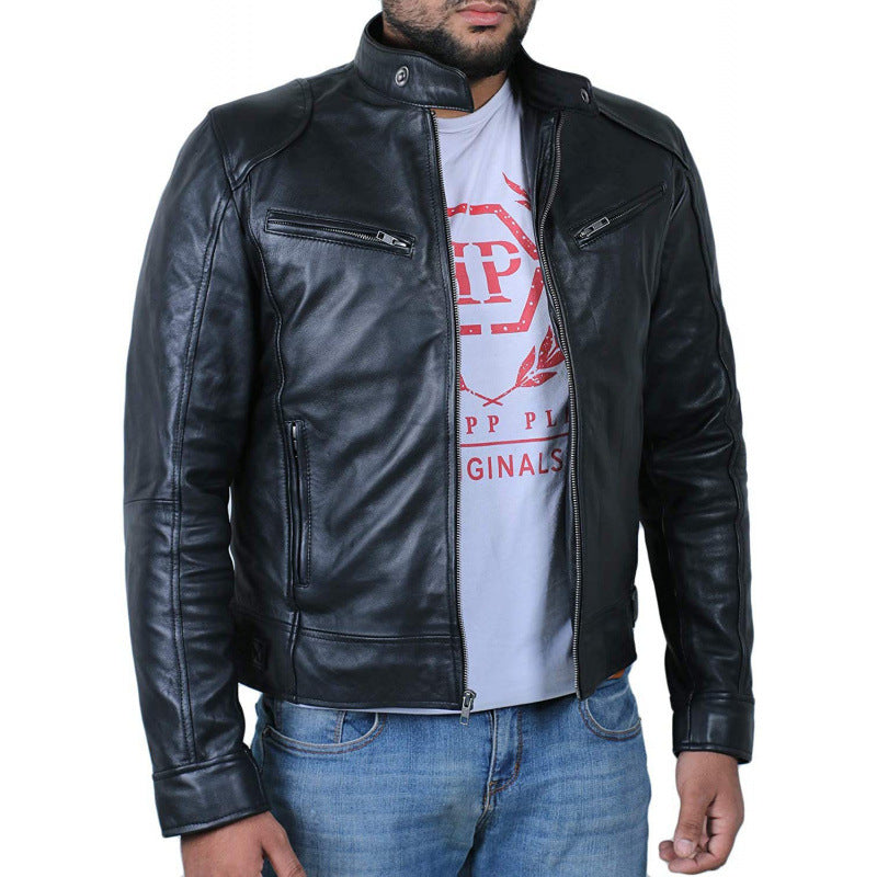 Premium leather biker jacket for men Lune London