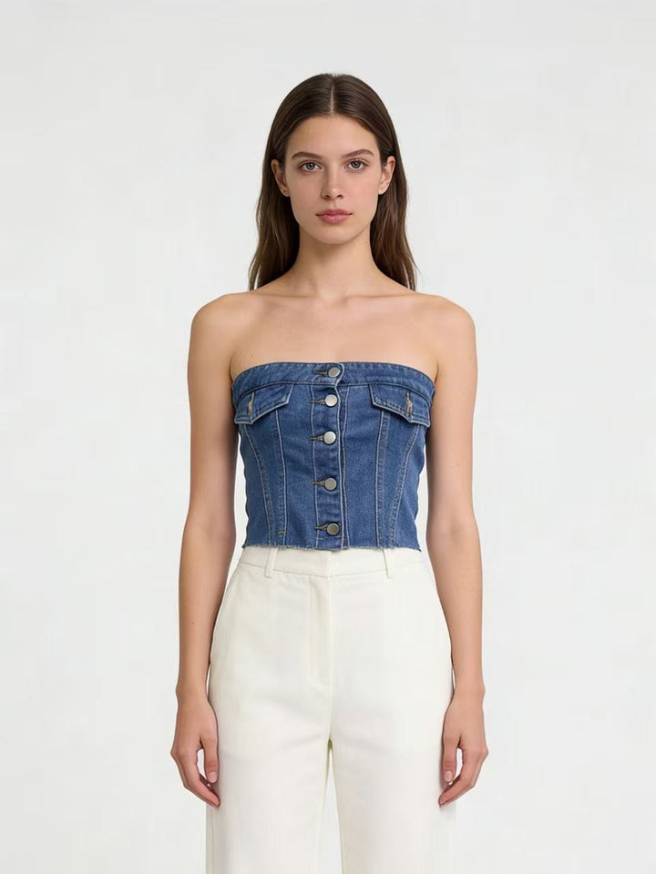 Women Jeans Bustier Top Lune London