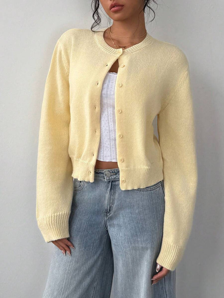 Ladies casual knit vest with buttons Lune London