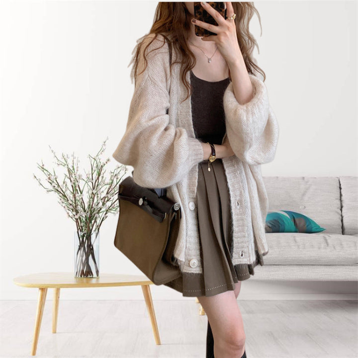 Comfortable cardigan for ladies with voluminous sleeves Lune London