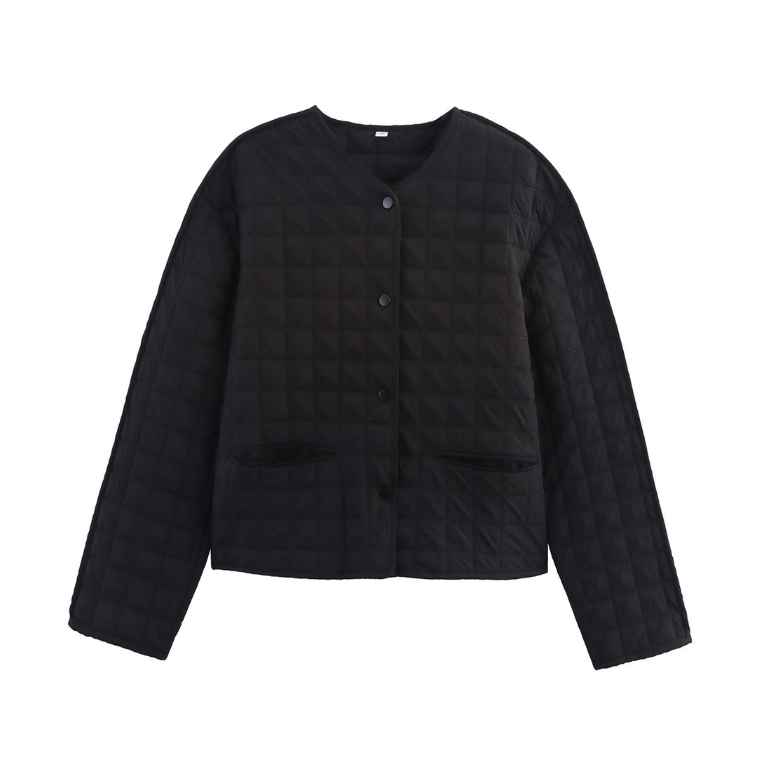 Quilted leisure jacket for women with button placket and pockets Lune London