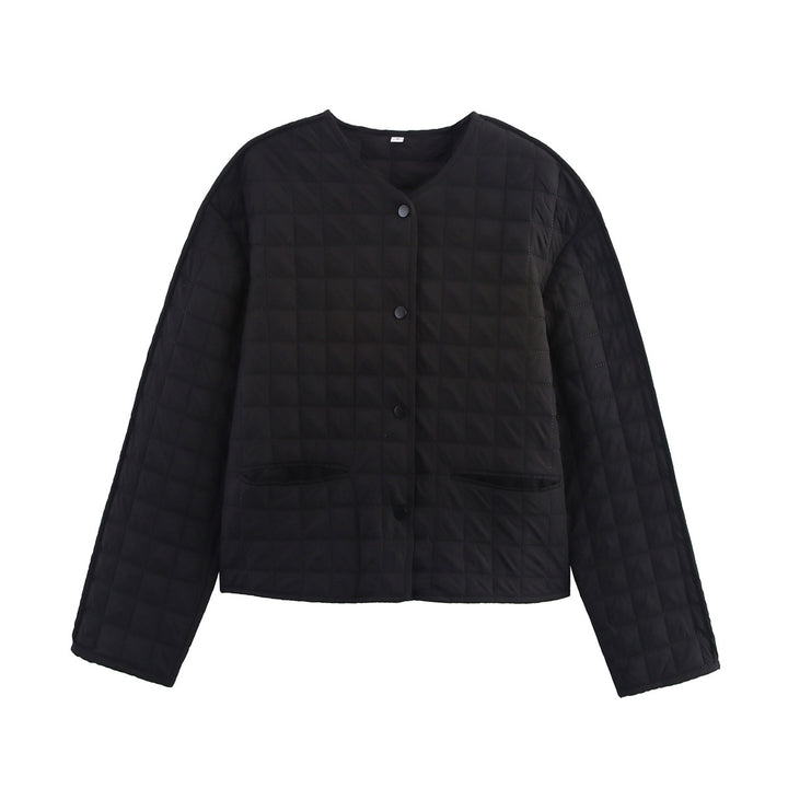Quilted leisure jacket for women with button placket and pockets Lune London