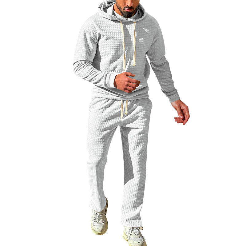 Men's Fleece Sports Set with Modern Structured Design and Practical Hood Lune London