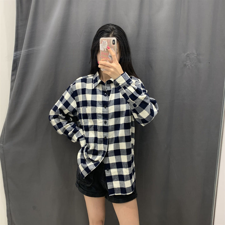 Chemisier en flanelle à carreaux pour femmes Chic & Stil