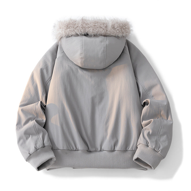 Ladies Soft down jacket with faux fur collar Lune London