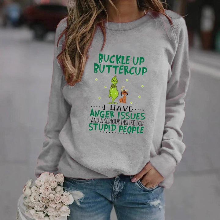 Sweat-shirt femme avec citation humoristique et design créatif Chic & Stil