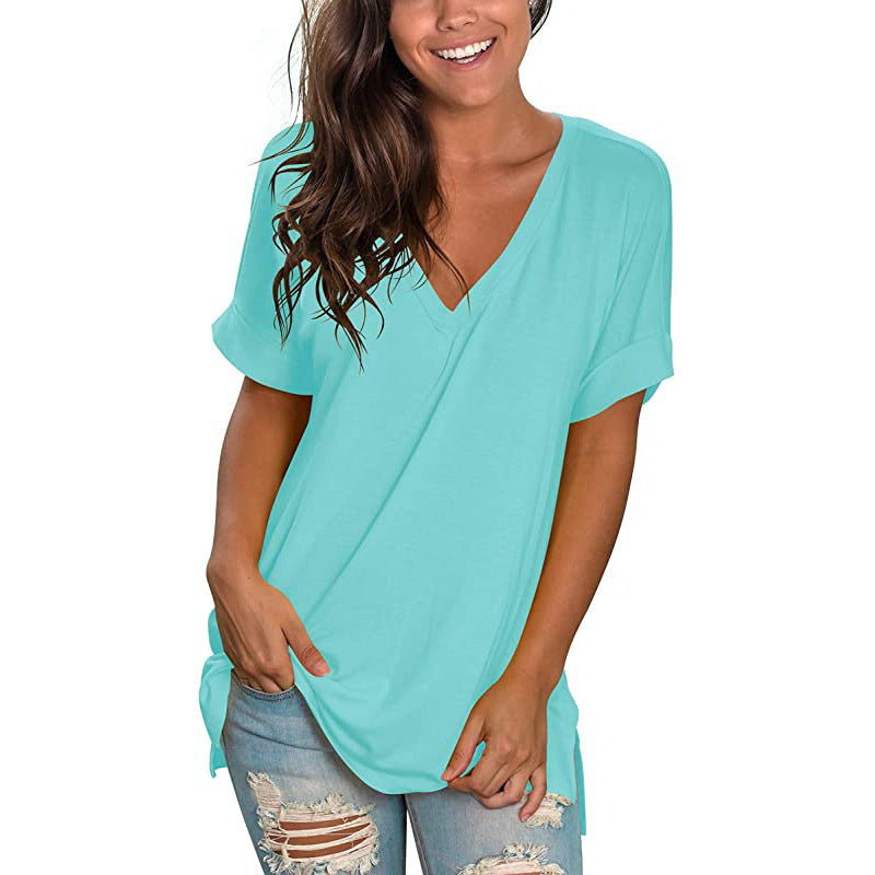 Lune London Casual V neck T-shirt for Women