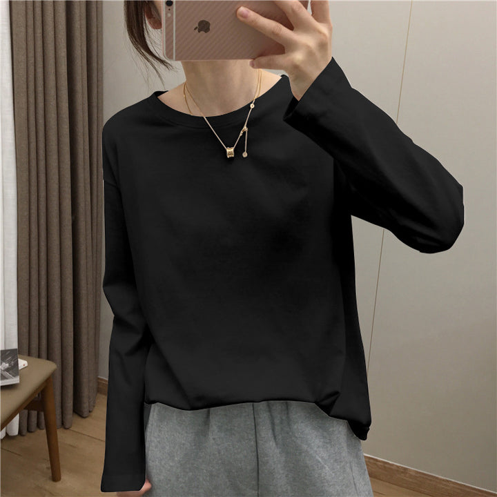 Women's casual long sleeve shirt with round neckline Chic & Stil