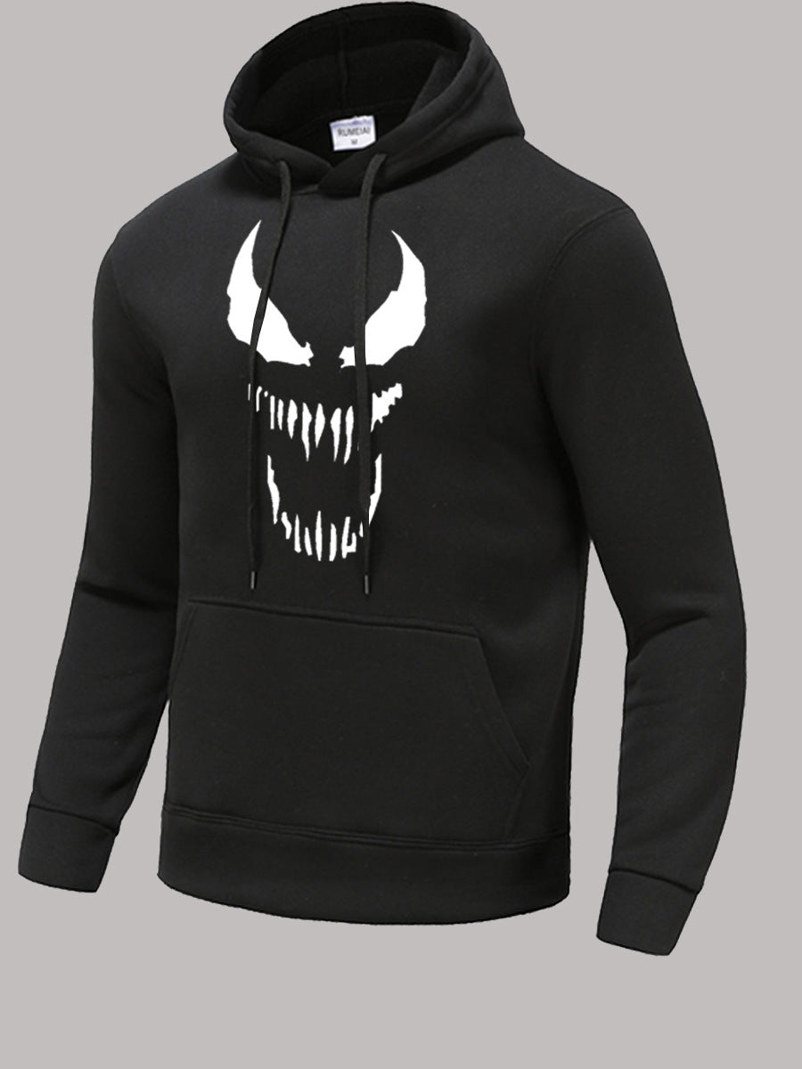 Men's hoodie with striking monster print Lune London