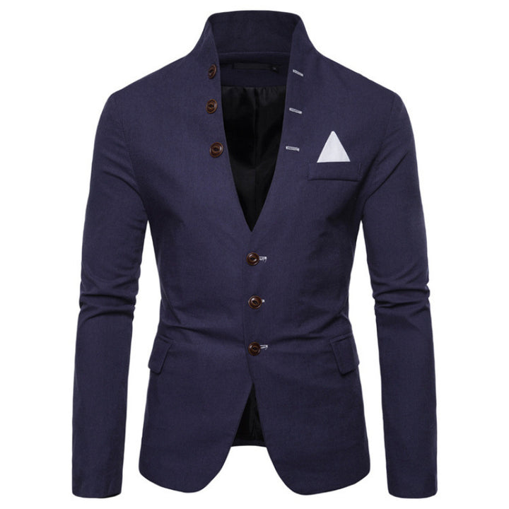 Veste élégante pour hommes avec col montant moderne et détails de boutons originaux Lune London