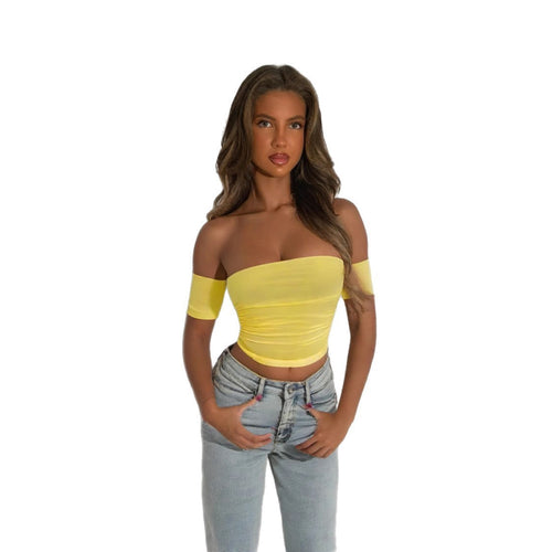 Women's Off-Shoulder Blouse made of elastic material with a figure-flattering cut Lune London