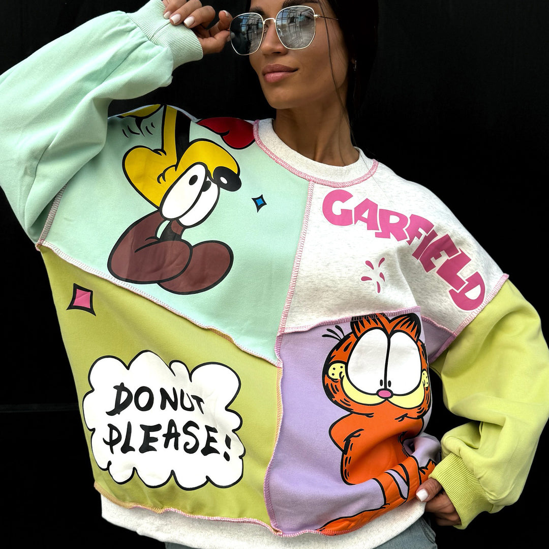 Women's sweatshirt with creative comic design Lune London