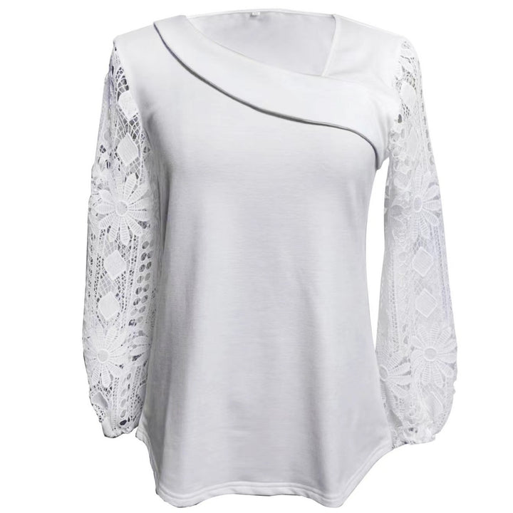 Blouse de créateur pour femmes avec inserts en dentelle et coupe élégante Chic & Stil