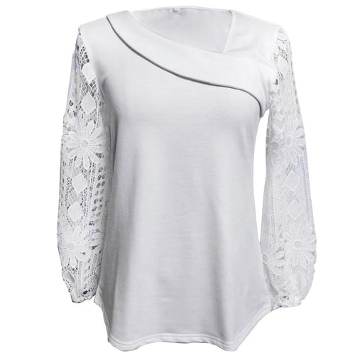 Blouse de créateur pour femmes avec inserts en dentelle et coupe élégante Chic & Stil